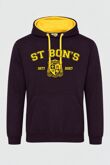 Bespoke St Bonaventures Black and Gold Contrast Hoodie