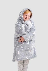 Kids Camo Oversized Hooded Blanket