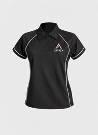 Black Apex Netball Sports Polo