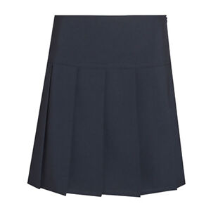Senior Knife Pleated Skirt - Navy