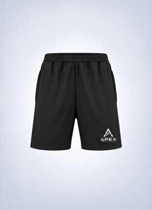 Black Apex Knitted Sports Shorts