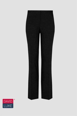 Girls Slim Fit Senior Trousers - Black
