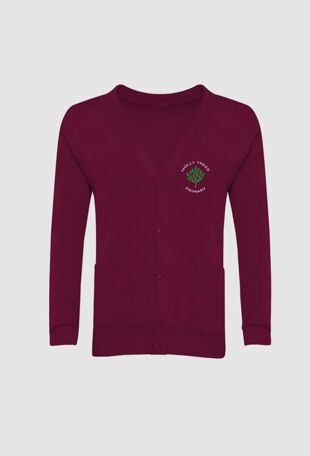 Holly Trees Primary - Sweatshirt Cardigan Burgundy