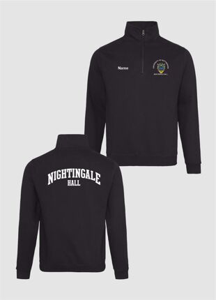 Nottingham Uni - Nightingale Hall Unisex Sophomore Zip Neck Sweatshirt