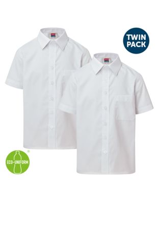Junior Unisex Velcro Short Sleeve Shirt - 2 pack