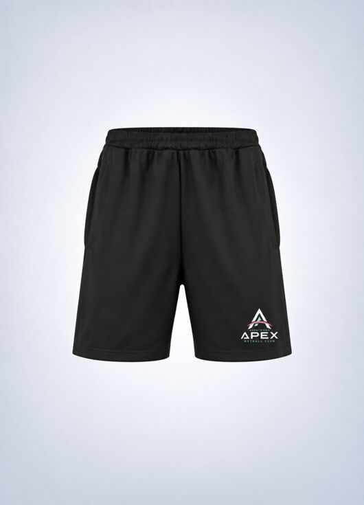 Black Apex Knitted Sports Shorts