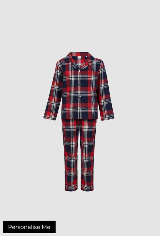 Childrens Personalised Tartan PJs - Xmas Tartan Family Range-Copy