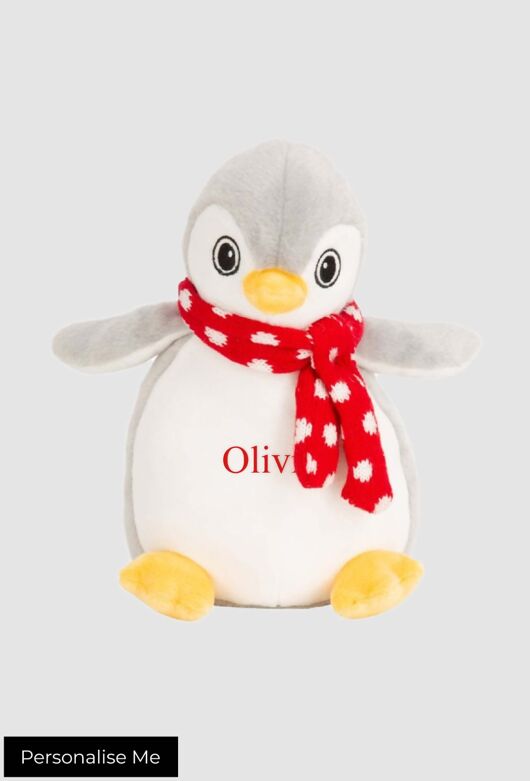 Personalised Zippie Christmas Penguin 