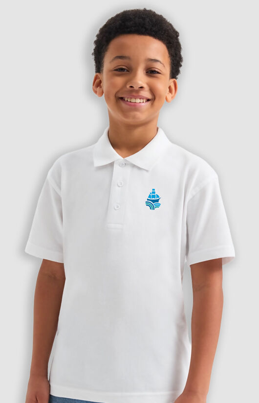 Endeavour White Polo Shirt 