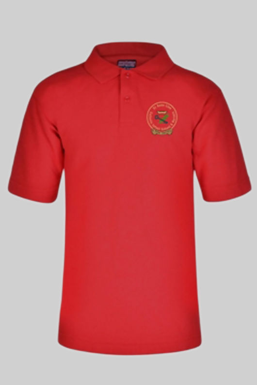 infant red polo shirt