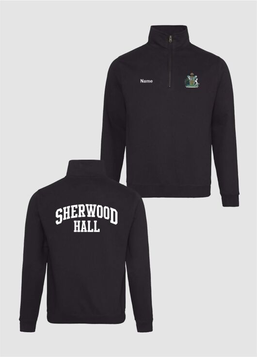 Nottingham Uni - Sherwood Hall Unisex Sophomore Zip Neck Sweatshirt