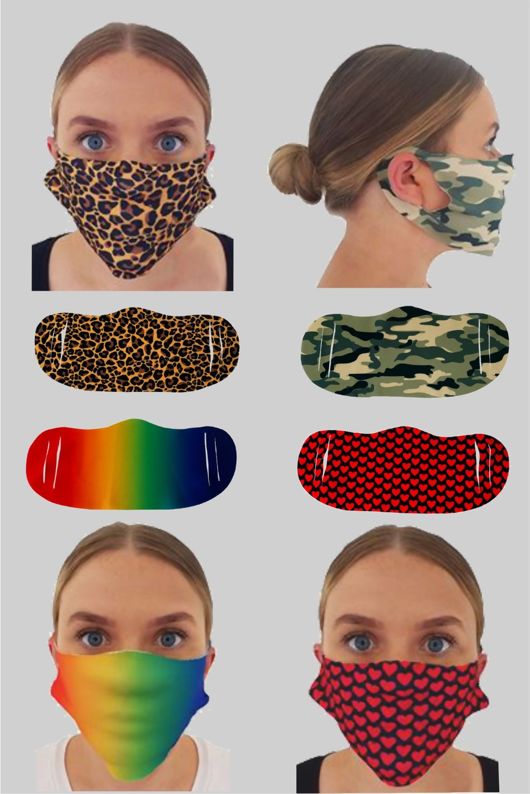 Washable Patterned Face Cover - Pack of 5 - Multiple Designs Available